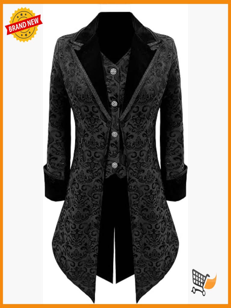 Steampunk Victorian Gothic Medieval Vintage Tailcoat Jacket